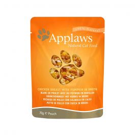 Applaws Chicken with Pumpkin Cat Food Pouches 70g Pack of 12