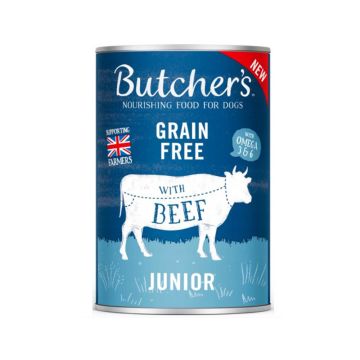 Butchers Grain Free Junior Beef Recipe Wet Dog Food - 400 g