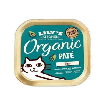 Lily's Kitchen Organic Fish Pate Wet Cat Food - 85g - Pack of 12