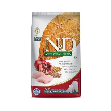 Farmina N&D Ancestral Grain Chicken and Pomegranate Puppy Medium & Maxi Food - 2.5 Kg