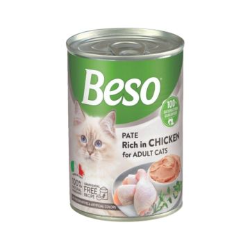 Beso Pate Rich in Chicken Adult Cat Wet Food - 400 g