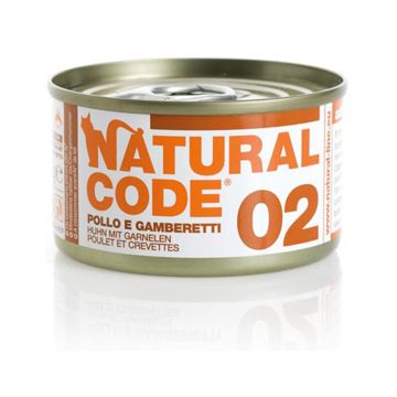 Natural Code 02 Chicken and Shrimp Wet Cat Food - 85 g