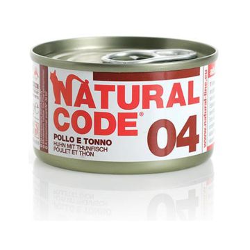 Natural Code 04 Chicken and Tuna Wet Cat Food - 85 g