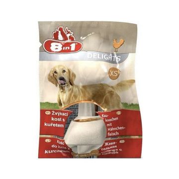 8in1 Delights Chewy Dog Bones Chicken Flavour, XSmall