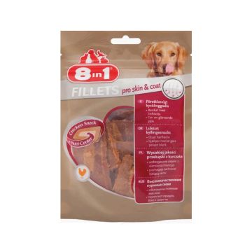 8in1 Fillets Snacks Pro Skin and Coat Dog Treats - 80 g