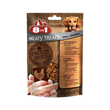 8in1 Meaty Treats Freeze Dried Chicken Breast Dog Treats, 50 g