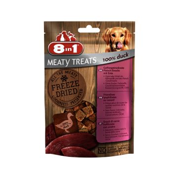 8in1 Meaty Treats Freeze Dried Duck Dog Treats, 50 g