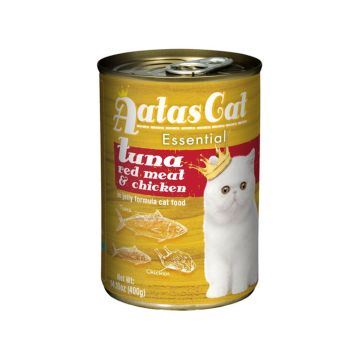 Aatas Cat Essential Tuna and Chicken in Jelly Canned Cat Food - 400g Pack of 24