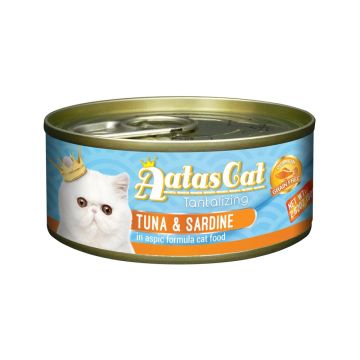 Aatas Cat Tantalizing Tuna and Sardine in Aspic Formula Canned Cat Food - 80 g