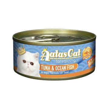 Aatas Cat Tantalizing Tuna & Ocean Fish In Aspic Formula Cat Wet Food, 80g