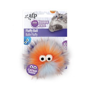 All For Paws Fluffer Cat Toy - Orange