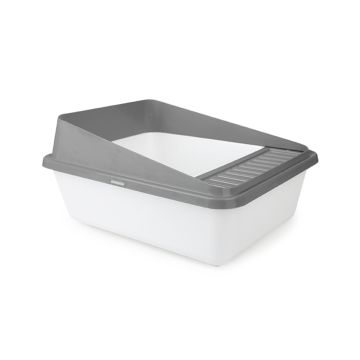 All For Paws High Back Cat Litter Box - Grey