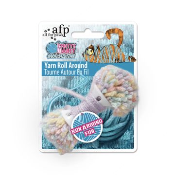 All For Paws Knotty Habit Yarn Roll Around Cat Toy