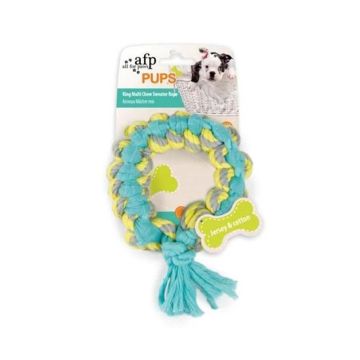 All for Paws Pups Ring Multi Chew Sweater Rope Dog Toy