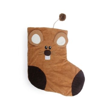 All For Paws Sock Cuddler Sock Sack Mouse for Cats - Brown