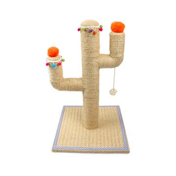 All For Paws Whisker Fiasta Cactus Cat Scratching Post - 39L x 39W x 63H cm