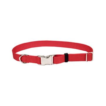 Alliance Products Nylon Adjustable Dog Collar - Red - 18-26 inch