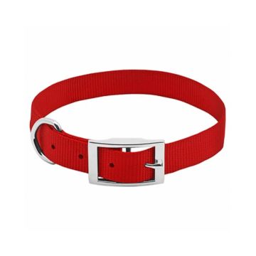 Alliance Products Nylon Adjustable Dog Collar - Red - 19-22 inch