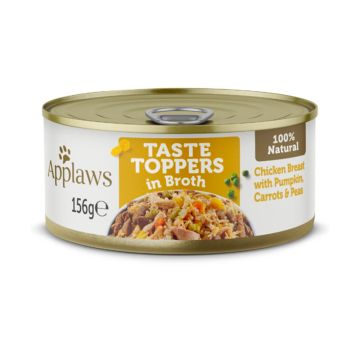Applaws Taste Topper Chicken Breast with Pumpkin, Carrots and Peas in Broth Canned Dog Food - 156 g - Pack of 12