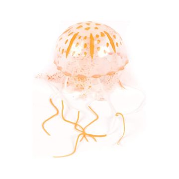 Aquatlantis Aqua Glow Jellyfish - Large - Orange - 10L x 10W x 6.4H cm