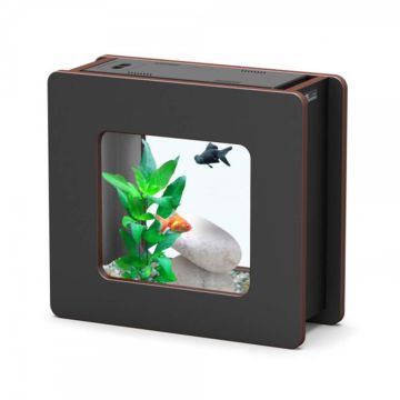 Aquatlantis Nano Fashion Vision 2 Aquarium - Black - 32.5L x 12.2W x 29.5H cm