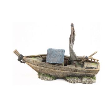 قارب زينة لحوض السمك من اكواتلانتس، 30x10x20 سم