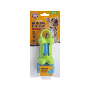 Arm and Hammer Dog Waste Bags With Bone Shaped Dispenser - 30 Count