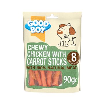 Armitage Chewy Chicken Carrot Sticks Dog Treats - 90g