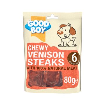 Armitage Chewy Venison Steaks Dog Treats - 80g