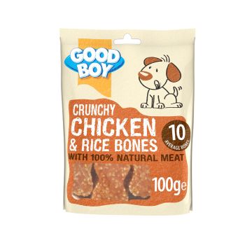 Armitage Crunchy Chicken & Rice Bones Dog Treat, 100g