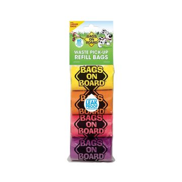 Bags on Board Rainbow Roll Refill Bags - 60 bags (4×15)