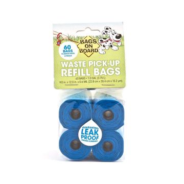 Bags on Board Refill Bags - Blue - 60 bags (4×15)