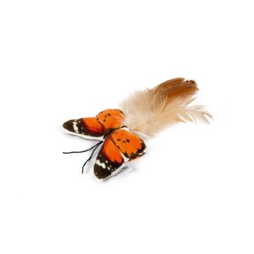 Beeztees Butterfly Flingo Cat Toy, Orange