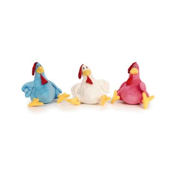 Beeztees Chicken Plush Dog Toy -  Assorted Colors
