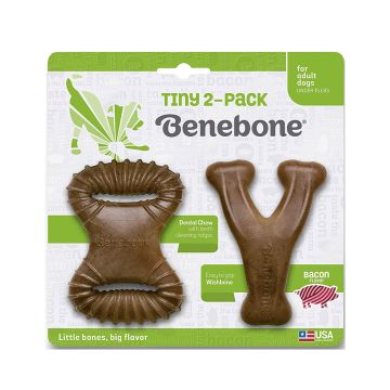 Benebone 2-Pack Dental Chew & Wishbone Dog Chew Toy