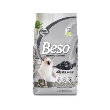 Beso Clumping with Activated Carbon Cat Litter - 20 kg