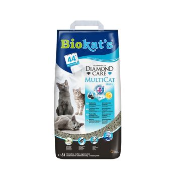 تراب دايموند كير ملتيكات فرش معطر لفضلات القطط من بيوكاتس، 8 لتر