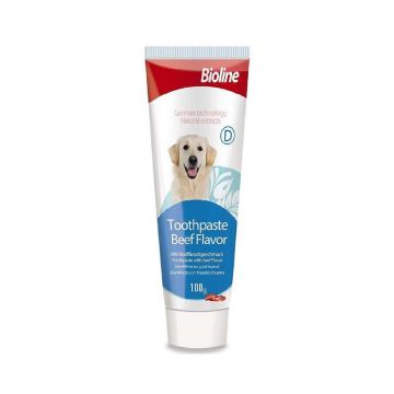 Bioline Beef Flavor Toothpaste for Dogs, 100g