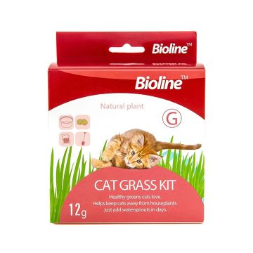 مجموعة عشب القطط من بيولاين - 12 جم