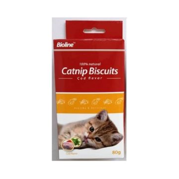 Bioline Catnip Biscuits Cod Flavour - 80g