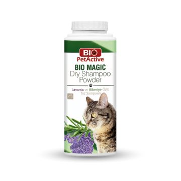 Bio Pet Active Powder Shampoo with Lavender and Rosemary for Cats - 150g