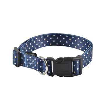 Bobby Pretty Dotted Dog Collar - Blue