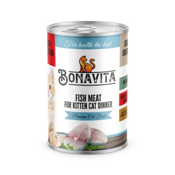 Bonavita Fish Canned Kitten Food - 400 g