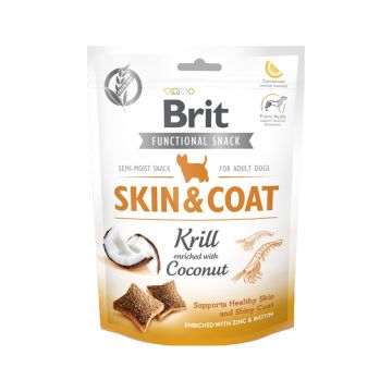 Brit Functional Snack Skin and Coat Krill Dog Treat - 150 g