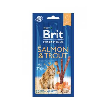Brit Premium by Nature Cat Sticks with Salmon & Trout, 3 Sticks