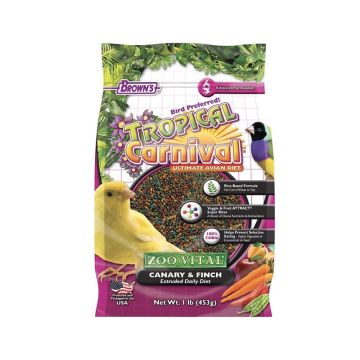 Brown's Tropical Carnival ZOO-Vital Canary & Finch Food, 453g