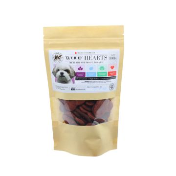 Bubbles and Miche Woof Hearts Healthy Beetroot Dog Treats - 100 g
