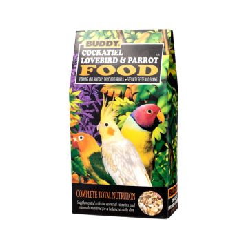 Buddy Cockatiel Lovebird & Parrot Food, 680 g