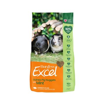 Burgess Excel Guinea Pig Nuggets with Mint Guinea Pig Food - 1.5 Kg