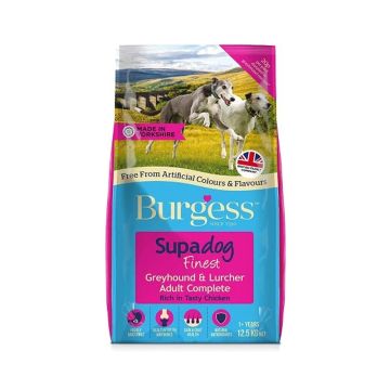 Burgess Greyhound & Lurcher Chicken Dry Dog Food - 12.5 Kg